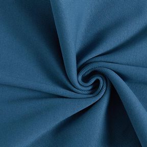 GOTS 2x2 tessuto per polsini | Tula – colore blu jeans, 