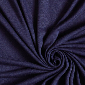 misto lino viscosa tessuto in maglia fine – blu marino, 