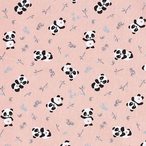 tessuto in cotone cretonne panda coccolone – rosa, 