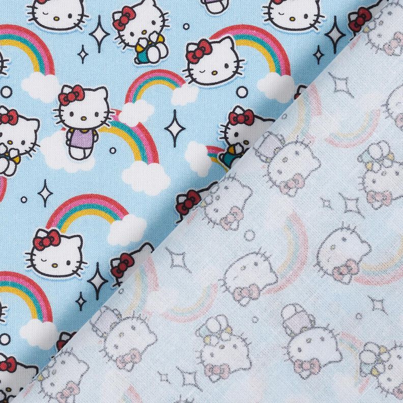 popeline di cotone Arcobaleni di Hello Kitty Tessuto oggetto di licenza | SANRIO – blu cielo,  image number 4