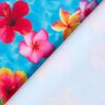 tessuto per costumi da bagno Fiori delle Hawaii – blu/rosa fucsia acceso,  thumbnail number 5