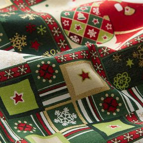 popeline di cotone, Natale colorato – verde, 