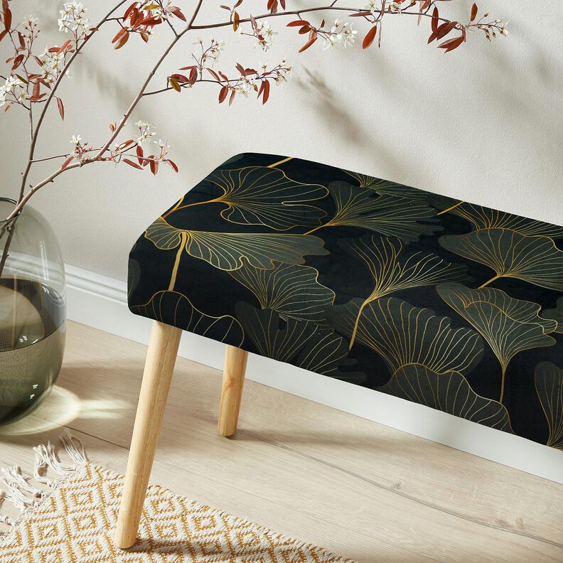 velluto arredo Gingko elegante – antracite/pino scuro,  image number 6