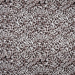 jersey di viscosa Stampa leopardata piccola – cioccolato/grigio argento, 