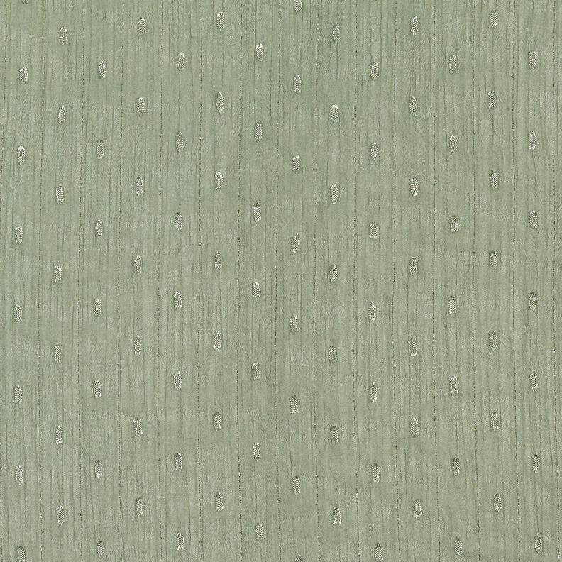 Chiffon Dobby gessato metallizzato – canna palustre/argento effetto metallizzato,  image number 1