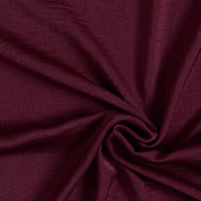 Tessuto leggero increspato per camicette in tinta unita – rosso merlot, 