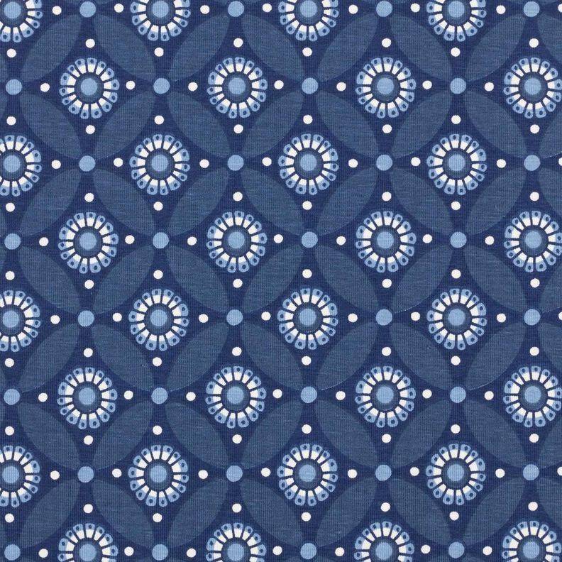 jersey di cotone Azulejos grandi – blu marino/grigio blu,  image number 1