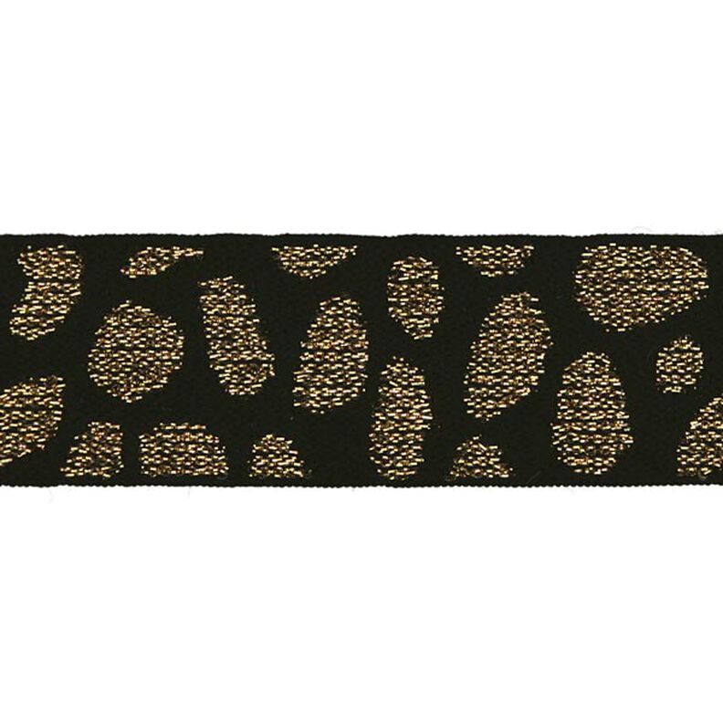 nastro elastico [ Larghezza: 25 mm ] – nero/oro,  image number 1