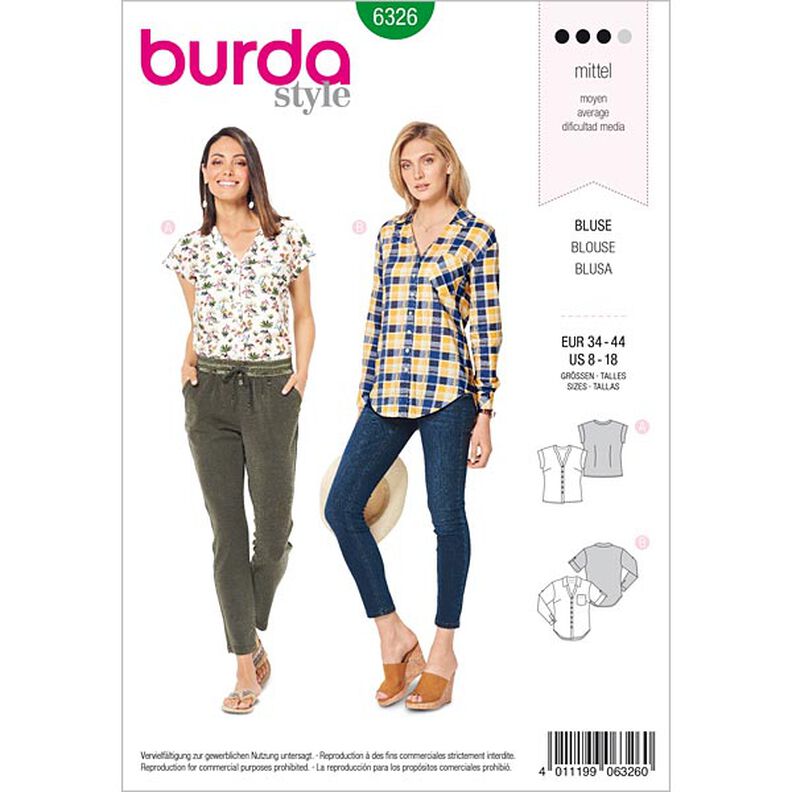 camicia, Burda 6326 | 34 - 44,  image number 1