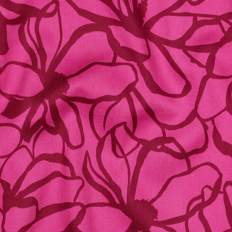 satin di cotone Magnolia | Nerida Hansen – rosa fucsia acceso/rosso scuro,  image number 2