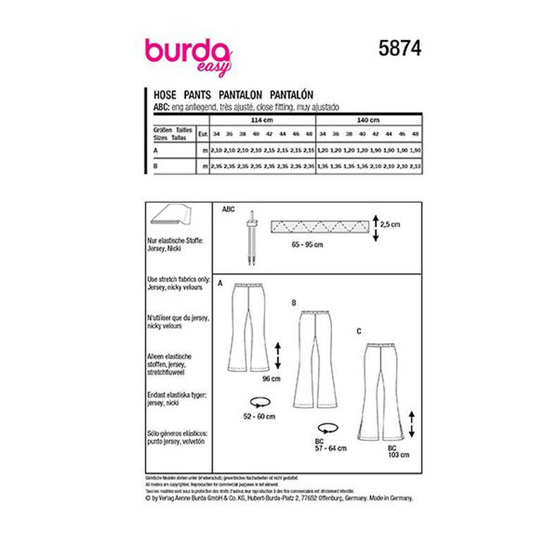 pantalone | Burda 5874 | 34-48,  image number 12