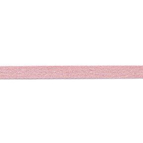 Nastro tessuto Metallico [9 mm] – rosa anticato/argento effetto metallizzato, 