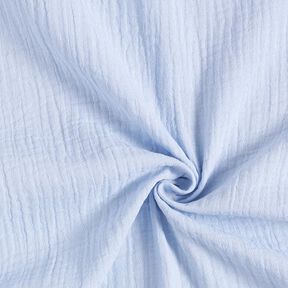 GOTS mussolina / tessuto doppio increspato | Tula – azzurro baby, 