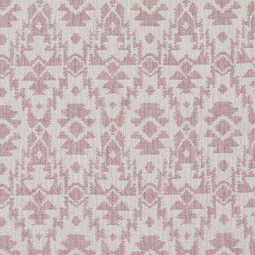 mussolina / tessuto doppio increspato Motivo azteco jacquard – rosa antico scuro/grigio nebbia, 