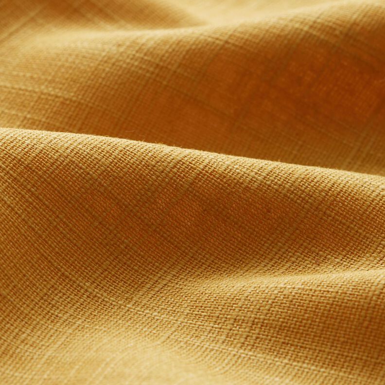 Tessuto di lino misto Ramie medio – senape,  image number 2