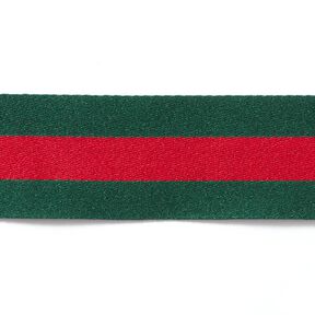 nastro tessuto righe [40 mm] – verde/rosso, 