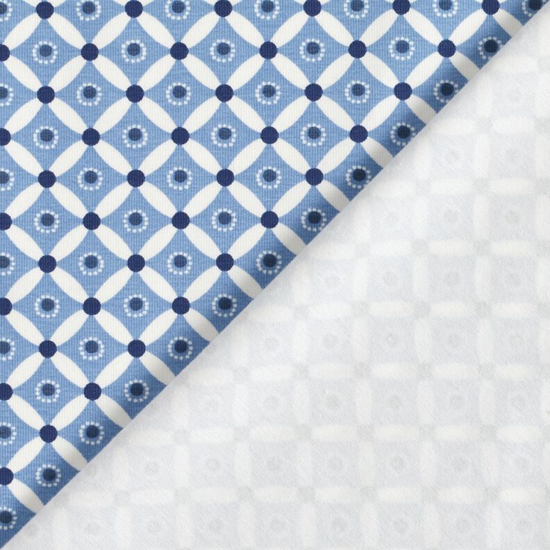 jersey di cotone Azulejos piccoli – blu jeans chiaro/bianco,  image number 4