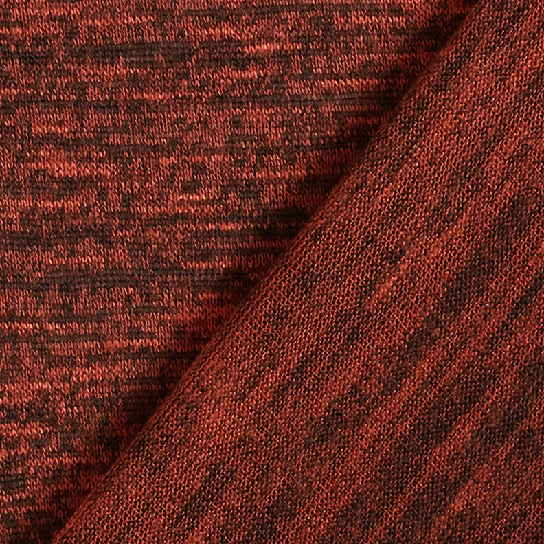 Tessuto in maglia fine mélange – rosso borgogna,  image number 4