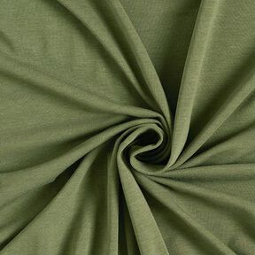 bambù jersey di viscosa tinta unita – verde oliva, 