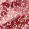 cotone rivestito Mini foglie astratte – rosso scuro/bianco,  thumbnail number 3