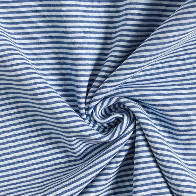 tessuto tubolare per polsini, righe sottili – colore blu jeans/azzurro,  image number 3