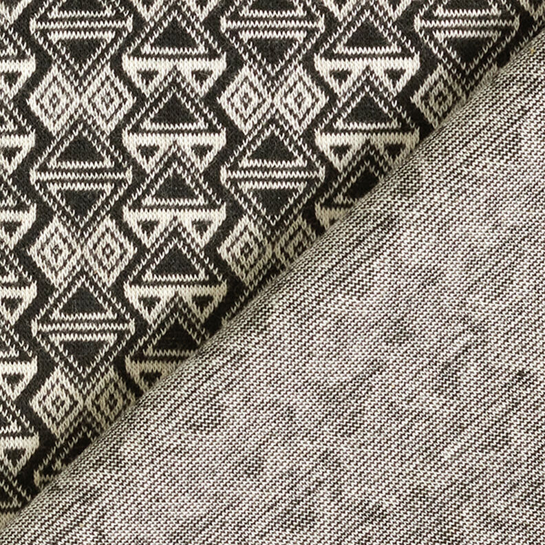 Triangoli jacquard lavorati a maglia – nero/bianco,  image number 4