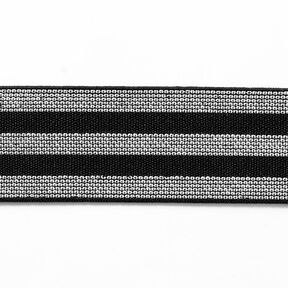 nastro elastico a righe [40 mm] – nero/argento, 