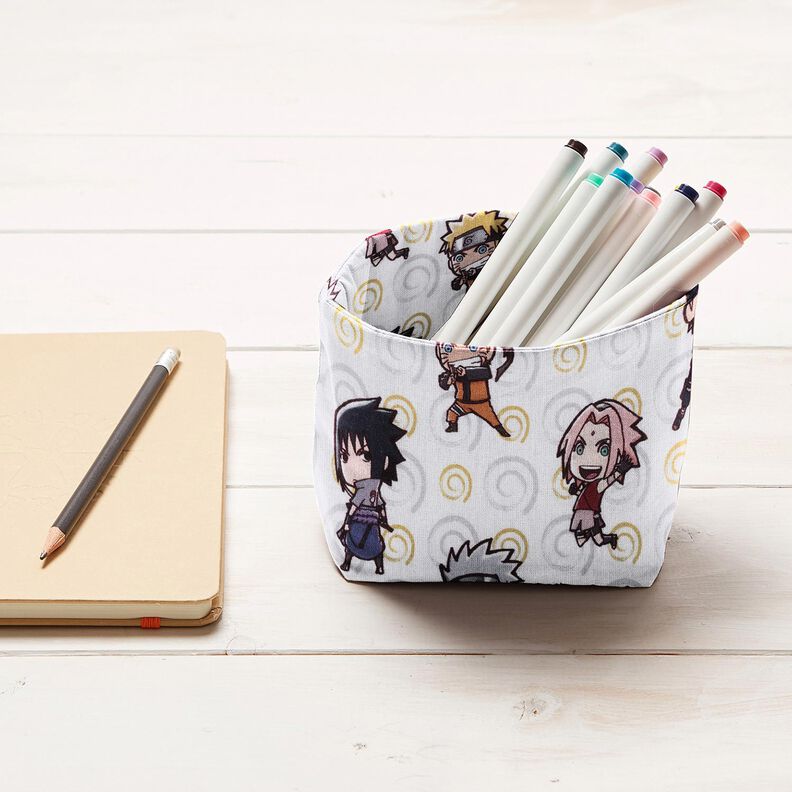 popeline di cotone Chibi Naruto Tessuto oggetto di licenza – bianco,  image number 6