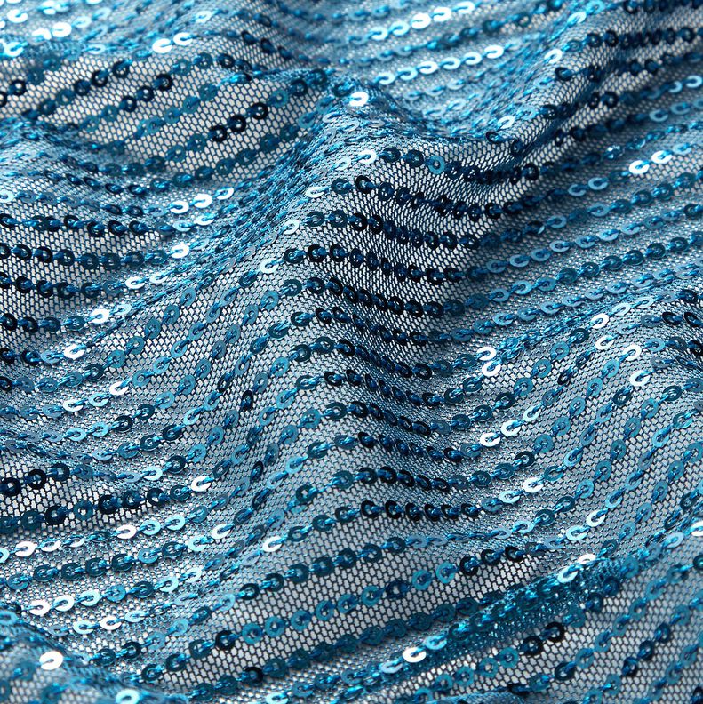 Righe verticali in tessuto paillettes – blu marino,  image number 2