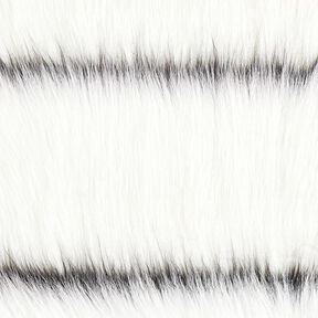 ecopelliccia Righe trasversali – bianco lana/nero, 