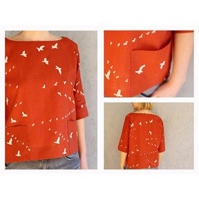 FRAU AIKO - blusa corta con tasche, Studio Schnittreif | XXS - L, 