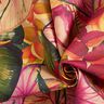 Tessuti da esterni canvas foglie esotiche – rosso carminio/lillà,  thumbnail number 3