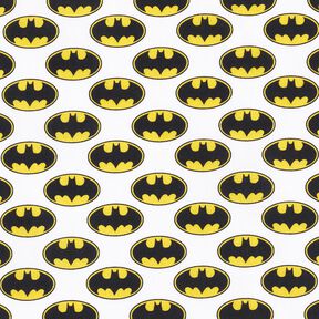 popeline di cotone Logo Batman Tessuto oggetto di licenza | DC Comics – bianco, 