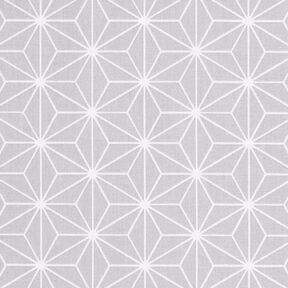 tessuto in cotone cretonne stelle giapponesi Asanoha – grigio, 