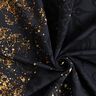 French terry, felpa estiva Tessuto con bordura con ornamenti dorati | Glitzerpüppi – nero/oro,  thumbnail number 3