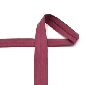 Nastro in sbieco jersey di cotone [20 mm] – rosso Bordeaux, 