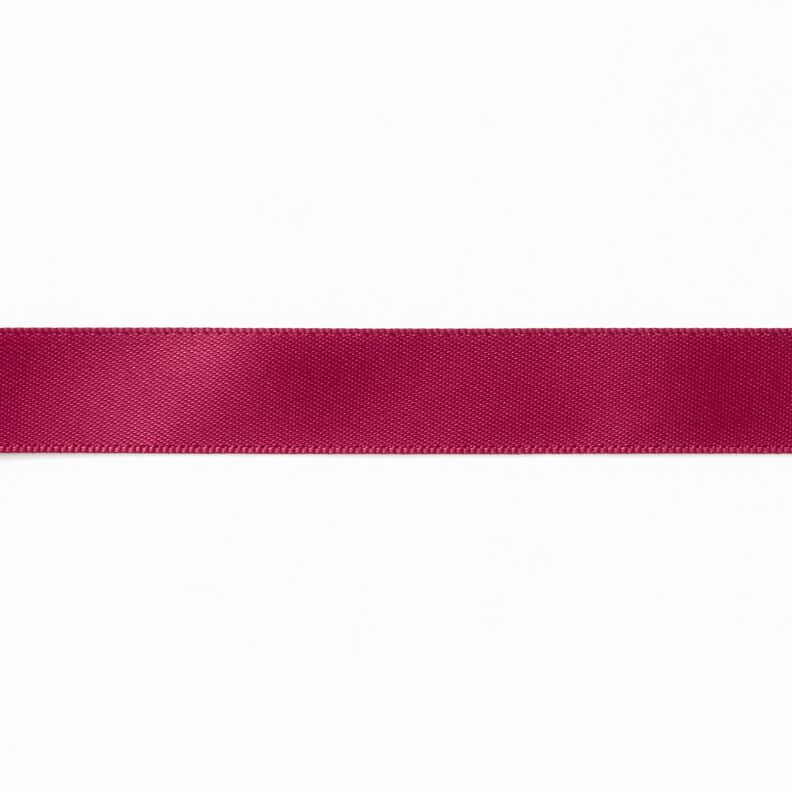 Nastro in satin [15 mm] – rosso Bordeaux,  image number 1