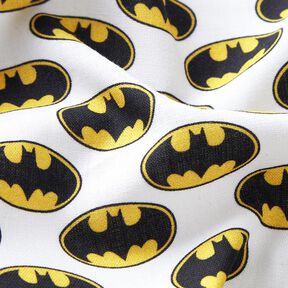 popeline di cotone Logo Batman Tessuto oggetto di licenza | DC Comics – bianco, 