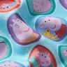 popeline di cotone Facce di Peppa Tessuto oggetto di licenza | ABC Ltd – turchese chiaro,  thumbnail number 2