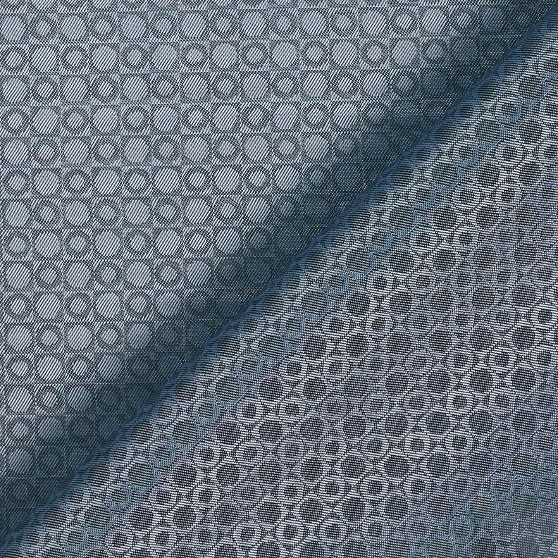 tessuto per fodere Jacquard Quadretti e pois – blu acciaio,  image number 3