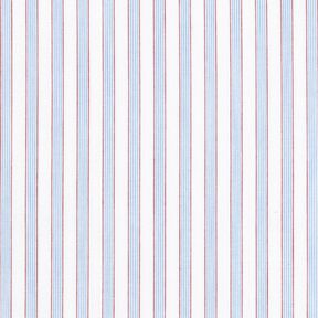 Tessuto di cotone a righe bicolori – bianco/azzurro, 