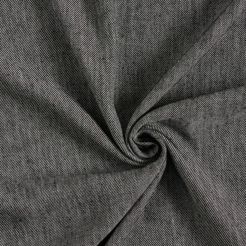 Twill di lino-viscosa – nero,  image number 3