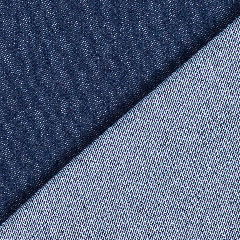 Denim in cotone elasticizzato medio – blu marino,  image number 3